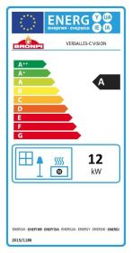 VERSALLES-C VISION - závěsná kamna s bočním sklem Bronpi