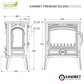 Kawmet SELENA S14 ECO - kamna litinová