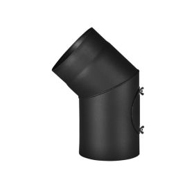 Kouřovod tl. 1,5 mm koleno 45 stupňů s čisticím otvorem | Průměr 150 mm, Průměr 130 mm, Průměr 120 mm, Průměr 180 mm, Průměr 200 mm